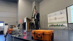 Ο κ. Ροδιτάκης μιλάει στην τελετή εγκαινίων του Παρατηρητηρίου Αστικού Πρασίνου Κρήτης